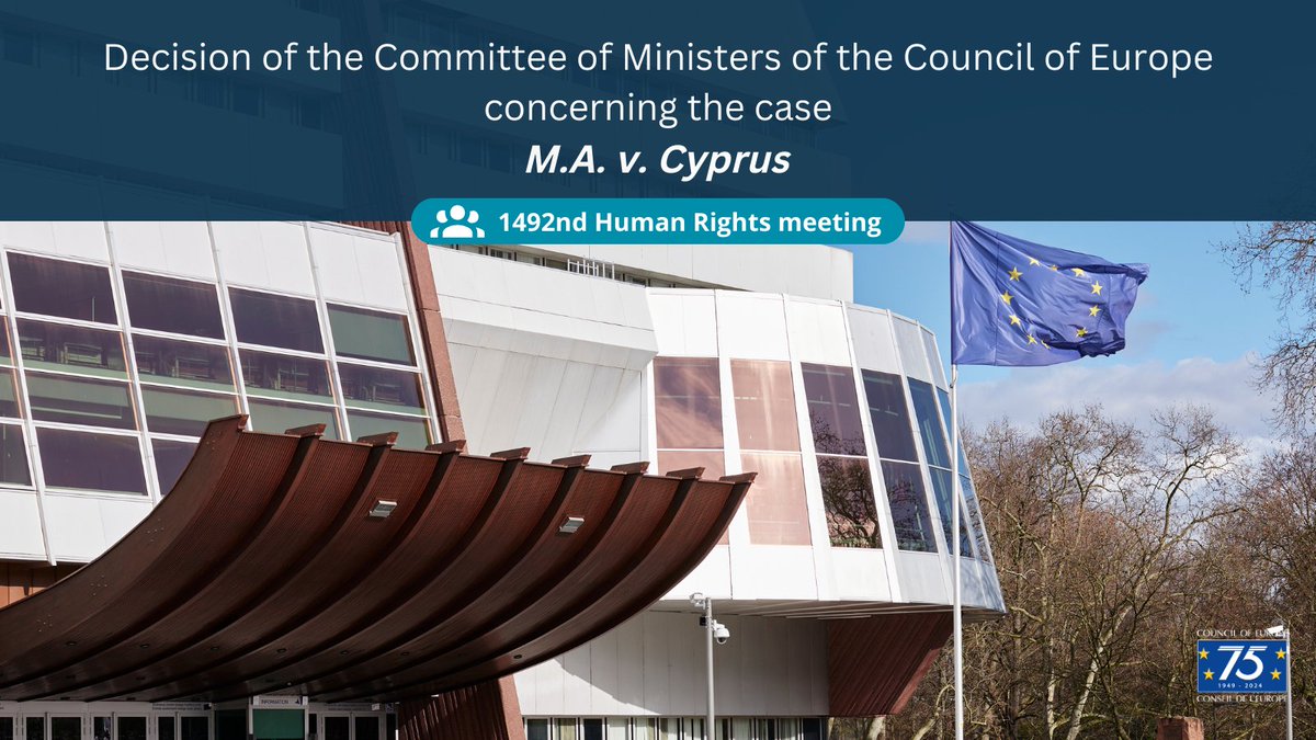 🇨🇾#Cyprus detention of asylum seekers and lack of effective remedies The @coe ministers decide to close supervision of the M.A. case following adoption of a remedy with automatic suspensive effect. ➡️go.coe.int/zItfm