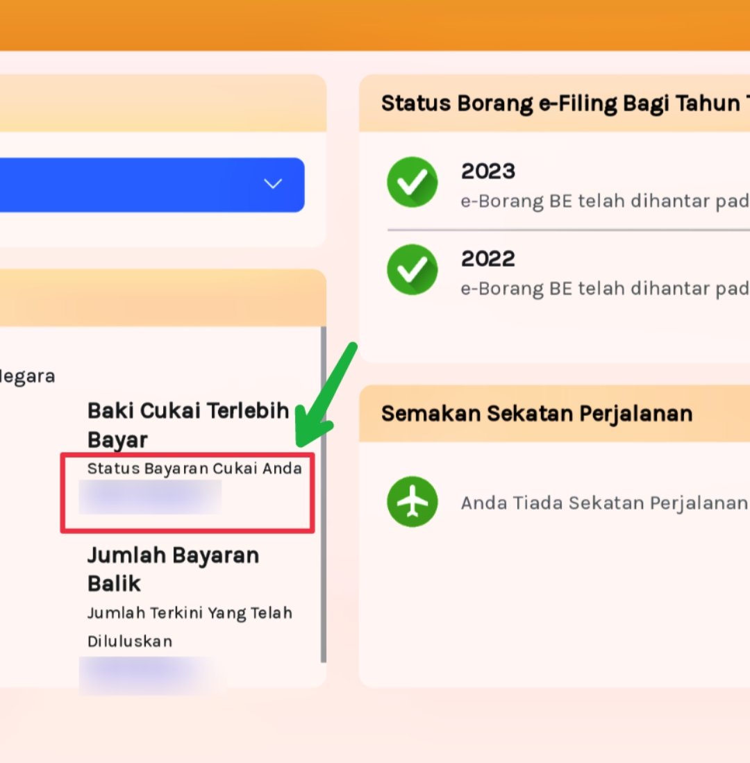 Kalau sini sebelum ni ada amount, lepastu tiba-tiba jadi kosong, tandanya lebihan cukai tu nak masuk akaun tak lama lagi. Semak lejar untuk kepastian. Status Mytax - Lejar - Baki Lejar (Cukai Pendapatan) - Tahun Taksiran 2023 - Tarikh Transaksi #TwtCukaiMY