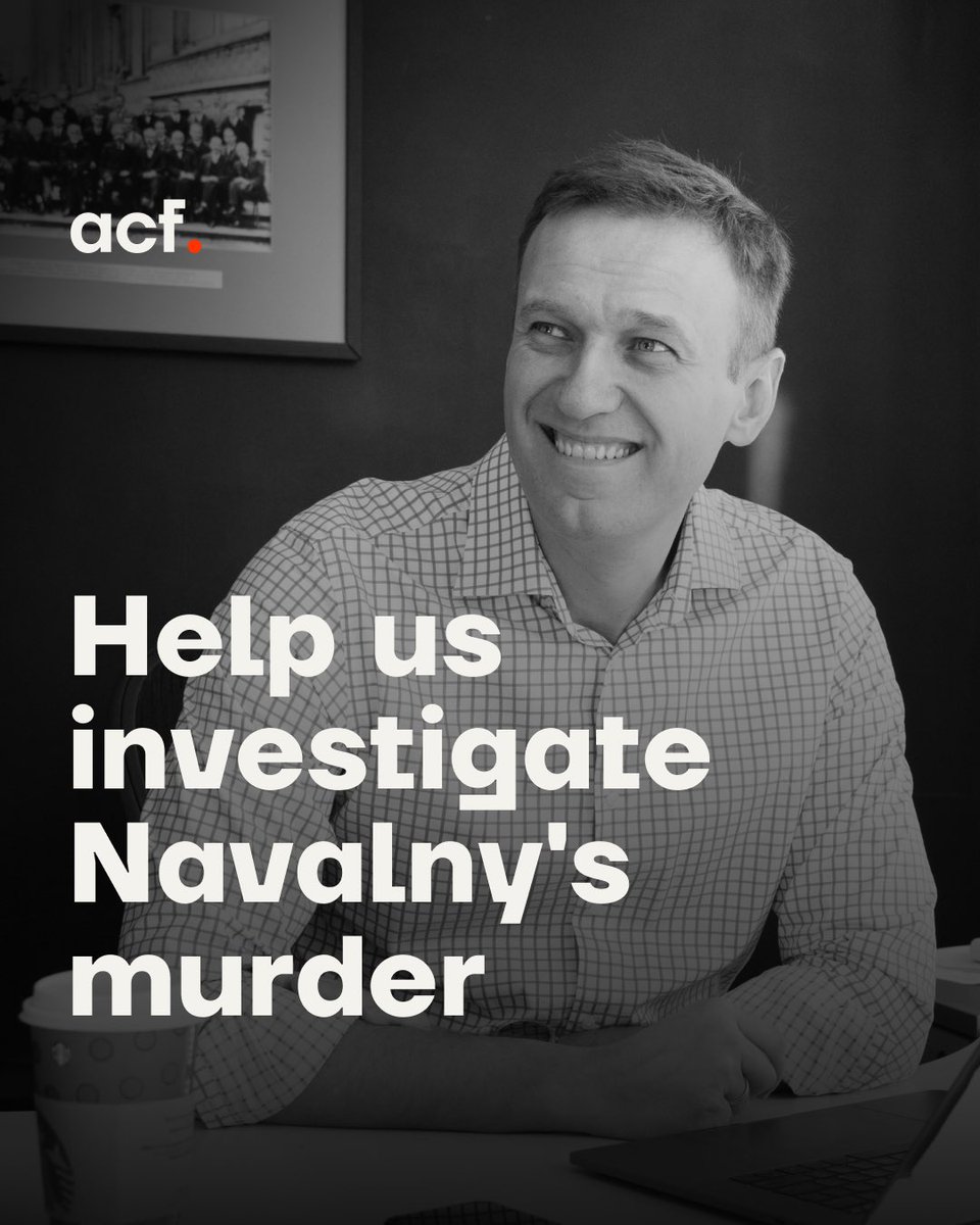 Help us uncover the truth behind Navalny's murder. Vladimir Putin is responsible for Alexei's death. We must delve into how exactly this happened. Support the investigation at donate.acf.international 1/7