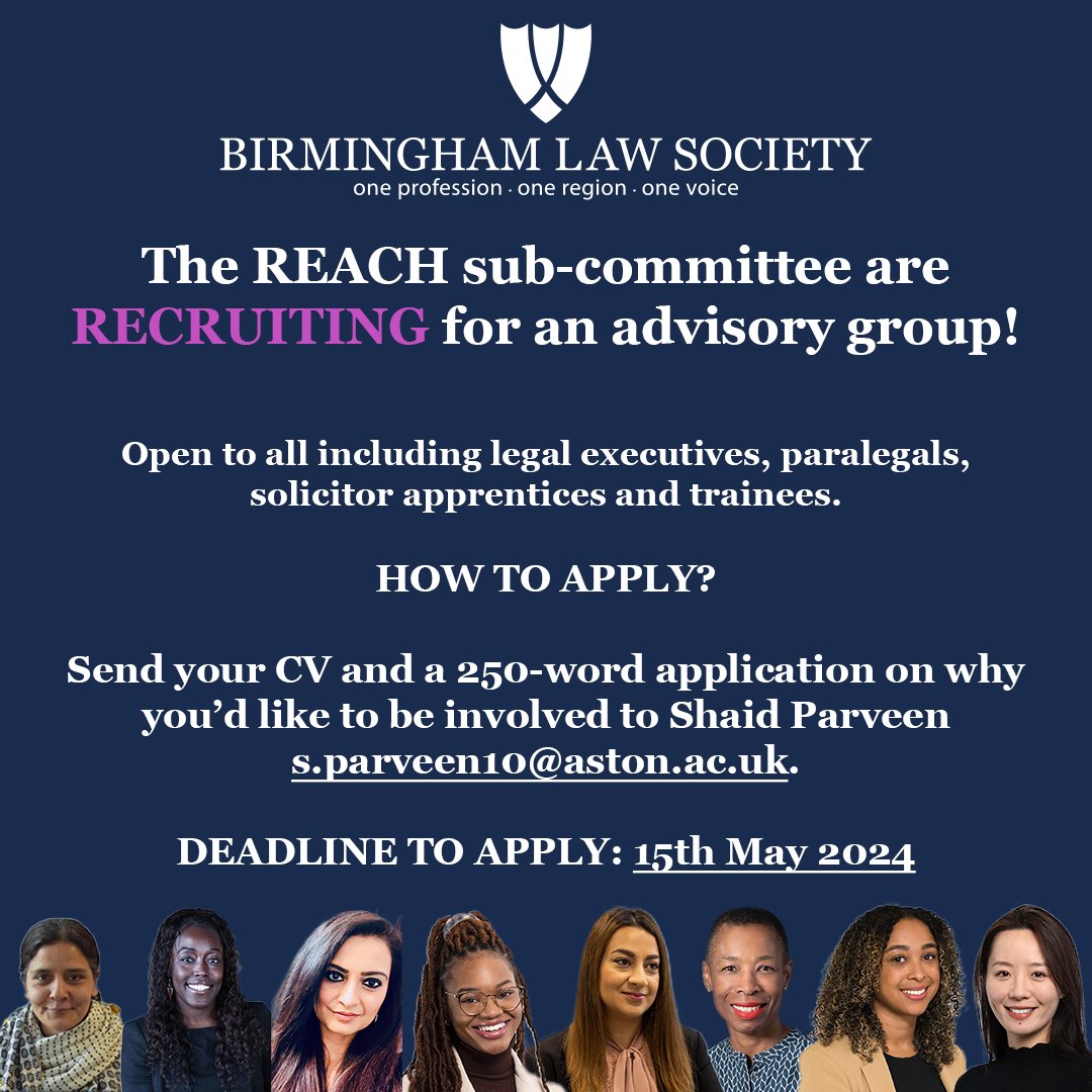 Our Reach sub-committee is recruiting for an advisory group! 🎉 To apply, please submit your CV along with a 250-word statement outlining why you're interested in being involved to Shaid Parveen at s.parveen10@aston.ac.uk 📧