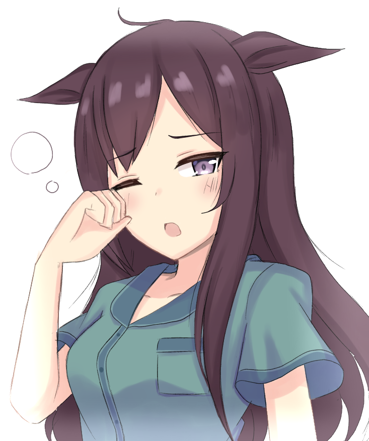 mejiro dober (umamusume) 1girl solo long hair breasts looking at viewer blush open mouth  illustration images
