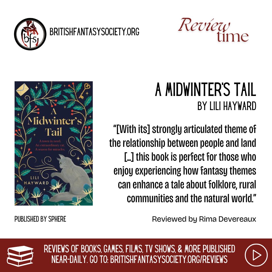 British Fantasy Society (@britfantasysoc) on Twitter photo The official BFS review: A Midwinter's Tail by <a href="/lilihayward/">Lili Hayward</a>, published by Sphere, reviewed by Rima Devereaux.
britishfantasysociety.org/a-midwinters-t… The official BFS review: A Midwinter's Tail by <a href="/lilihayward/">Lili Hayward</a>, published by Sphere, reviewed by Rima Devereaux.
britishfantasysociety.org/a-midwinters-t…