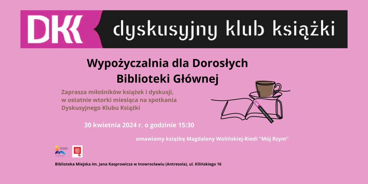 Dyskusyjne Kluby Książki - #bmjkinowroclaw #inowroclaw #biblioteka - jan-kasprowicz.bmino.pl/dyskusyjne-klu…