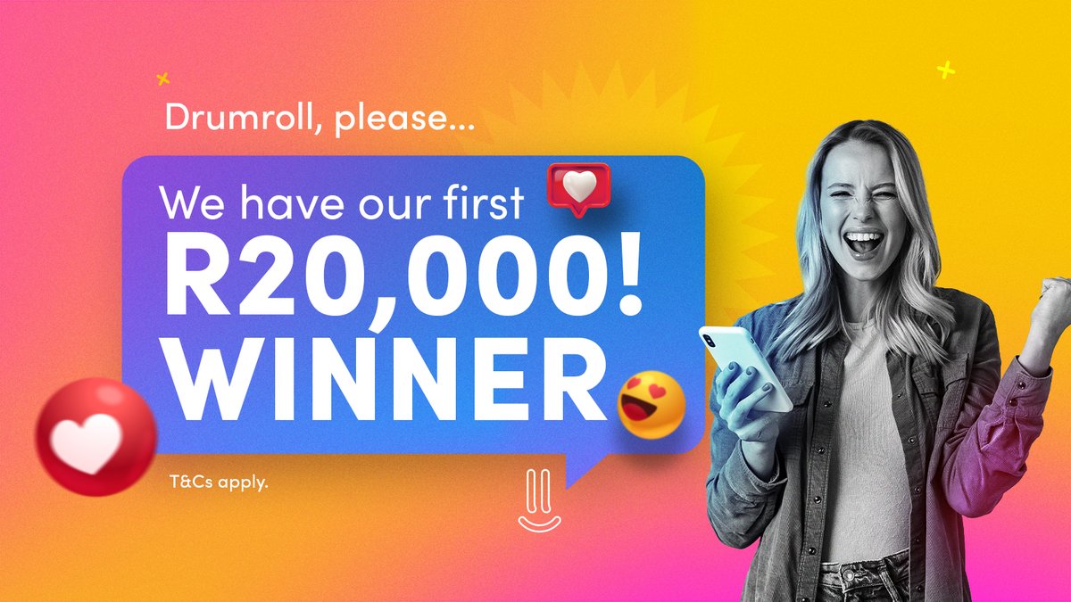 Exciting news! 🎉 We've selected our first winner of the Hellopeter R20K giveaway. Congratulations to Eugene Leibach, who's won a R20,000 cash prize and already received his prize. You can still enter in April to stand a chance to win R20K! hubs.li/Q02rtJn10 T&Cs apply.