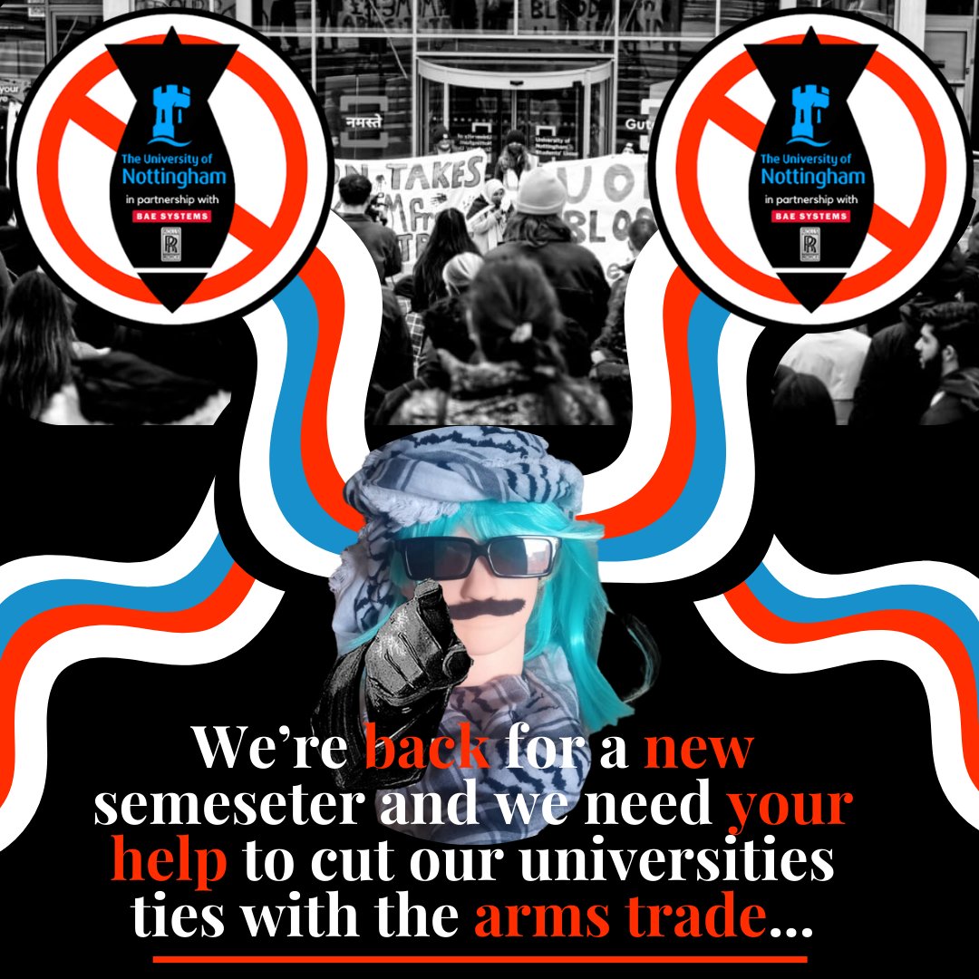 <a href="/DemilitariseUoN/">Demilitarise UoN</a> <a href="/UoNUCU/">University of Nottingham UCU branch</a> <a href="/NottsRentUnion/">Nottingham Student Renters Union</a> <a href="/open_nottingham/">Open Nottingham</a> <a href="/Transform_Notts/">Transform Nottinghamshire</a> <a href="/nottsgreenparty/">Nottingham Green Party</a> <a href="/NottsUniWorkers/">Notts University Workers</a> <a href="/UoNCasuals/">UoN Anti-Casualisation Network</a> <a href="/iwweastern/">East Midlands & Eastern IWW</a> <a href="/UnisonUon/">University of Nottingham UNISON</a> Students have tried to engage in respectful dialogue with the university. 

The University has refused to talk further to its own students. It is clear they do not want to be held accountable. 

The campaign will now escalate until management takes their concerns seriously. ✊🇵🇸