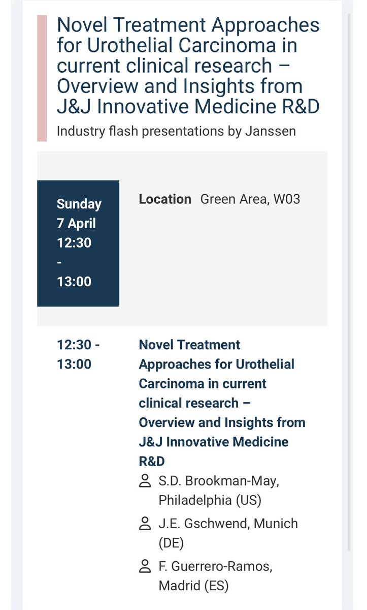 Looking forward to presenting current #BladderCancer #Research and exchanging on future directions for research at #EAU24 new initiative Flash Presentations together with @DrFelixGuerrero and #JuergenGschwend @JNJInnovMed @Uroweb