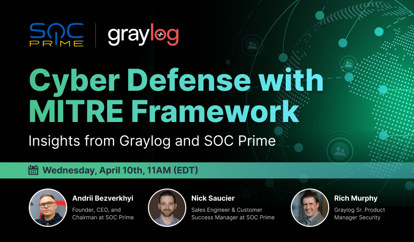 Don't let emerging cyber threats sneak up on you! Join @SOC_Prime and @Graylog for a visionary webinar where we unveil best practices to shape a robust crisis management and resilience foundation using MITRE ATT&CK. Register now: attendee.gotowebinar.com/register/35657…