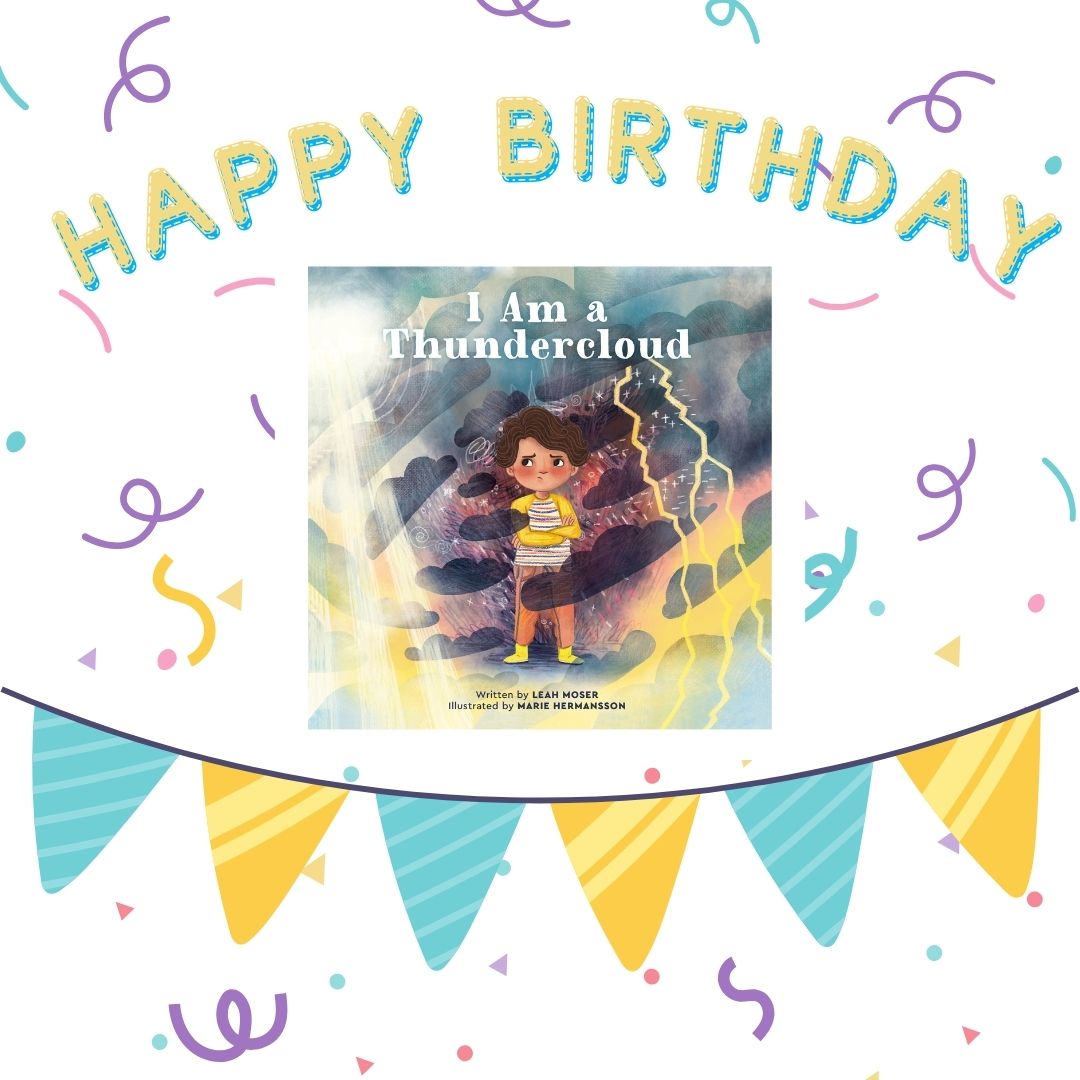 Happy Book Birthday to I AM A THUNDERCLOUD 🥳 My debut w/ @RP_Kids illustrated by @MarieHermansson is officially out in the world! Thanks for purchasing, checking it out, & reviewing. 📸 @LeahMoserWrites if you spot it in the wild. ...oh and it's my real birthday today too ✨