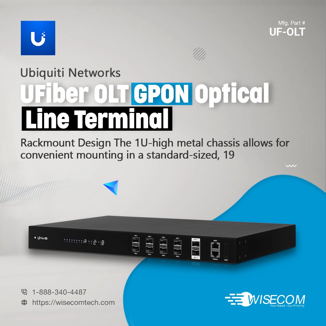 📌 Ufiber OLT gpon optical line terminal 8 port

🔰 Rackmount design the 1u-high metal chassis allows for convenient mounting in a standard sized 19

Contact Us: 👇👇👇
📧 marketing@wisecomtech.com
🔗 wisecomtech.com/uf-olt

#wisecomtech #itproducts #Ufiber #ufolt