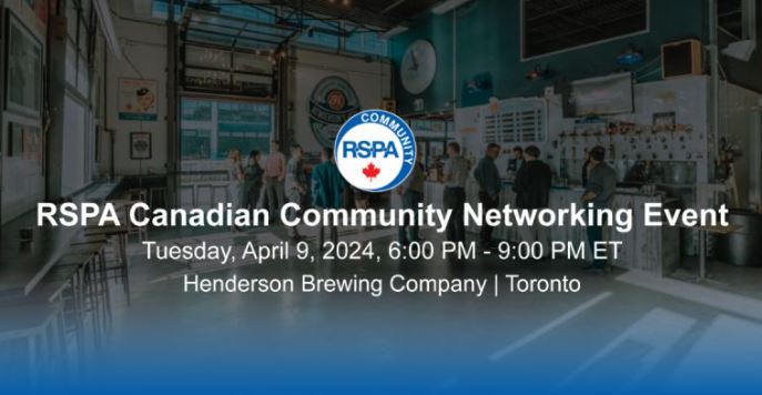 Join us for the RSPA Canadian Community Networking Event on April 9 from 6:00 - 9:00 PM ET. Don't miss this opportunity to network with nearly 150 solution providers and experience the Henderson Brewing Company at not cost.

Register today:  bit.ly/4aEagpi