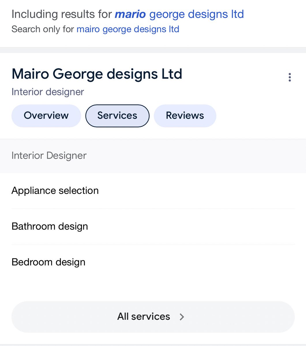 My interior design company is live. Named her after my mom. Mairo ❤️