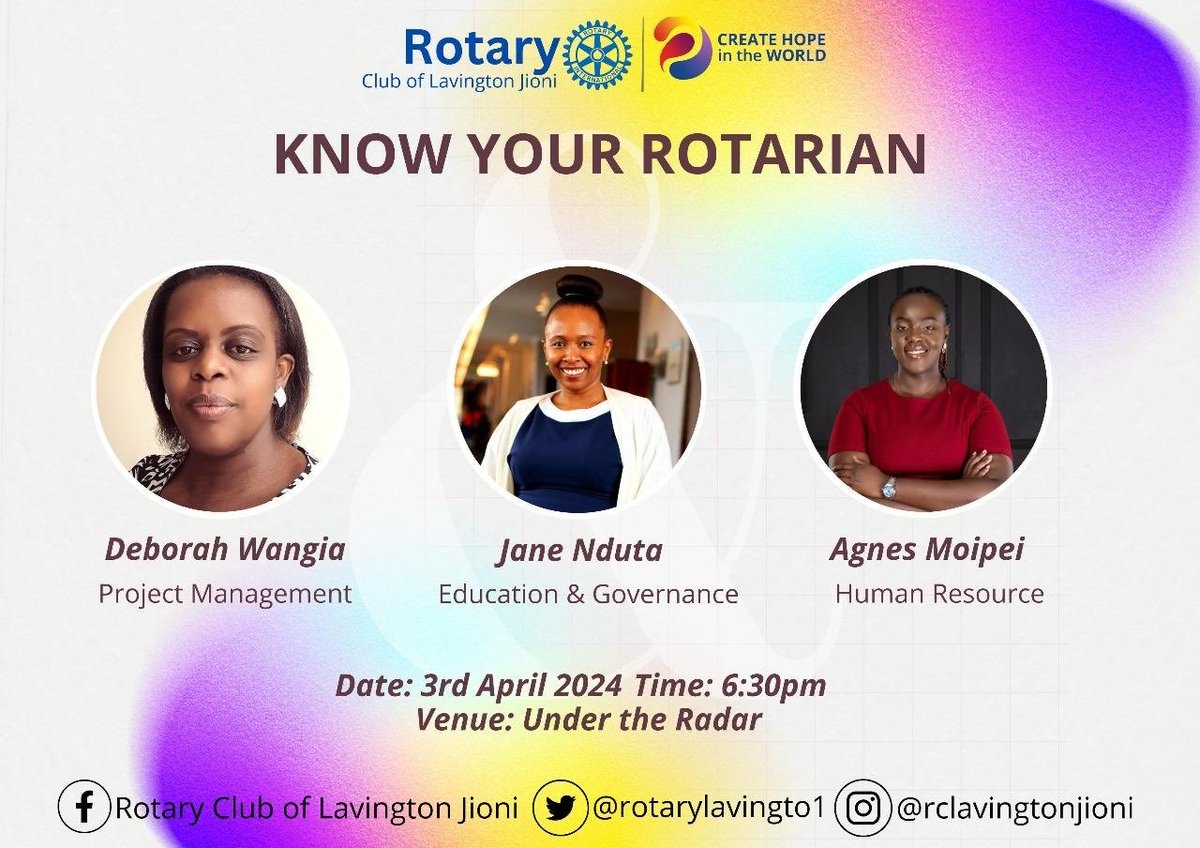 Dear friends and family, At Rotary, we believe in the power of friendship and networking.  Our Know Your Rotarian Series provides a unique opportunity for our members to learn more about each other. Join us as we discover more about these remarkable Rotarians. #RI #Family