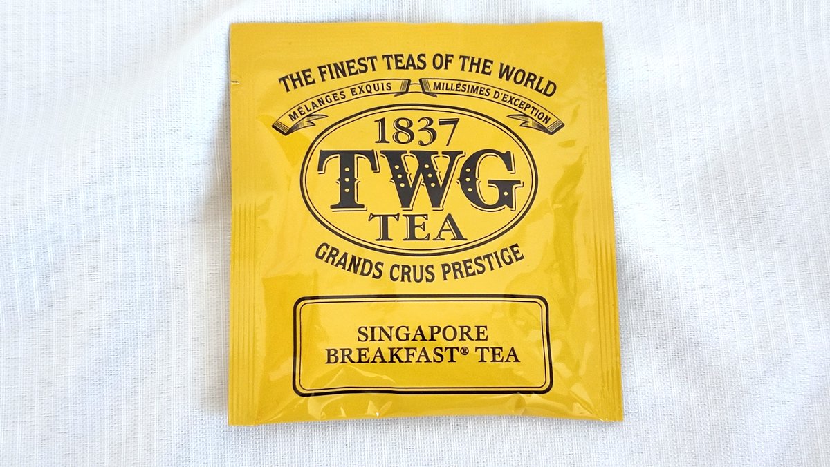 今日のお茶はTWGTeaのシンガポールブレックファスト。   
お茶っぽくない不思議なお茶でした。香りがすごーく素敵です😊
#TWGTea #紅茶 #緑茶
シンガポールブレックファストの詳しい感想はこちら↓  tea-lover-blog.com/review-singapo…