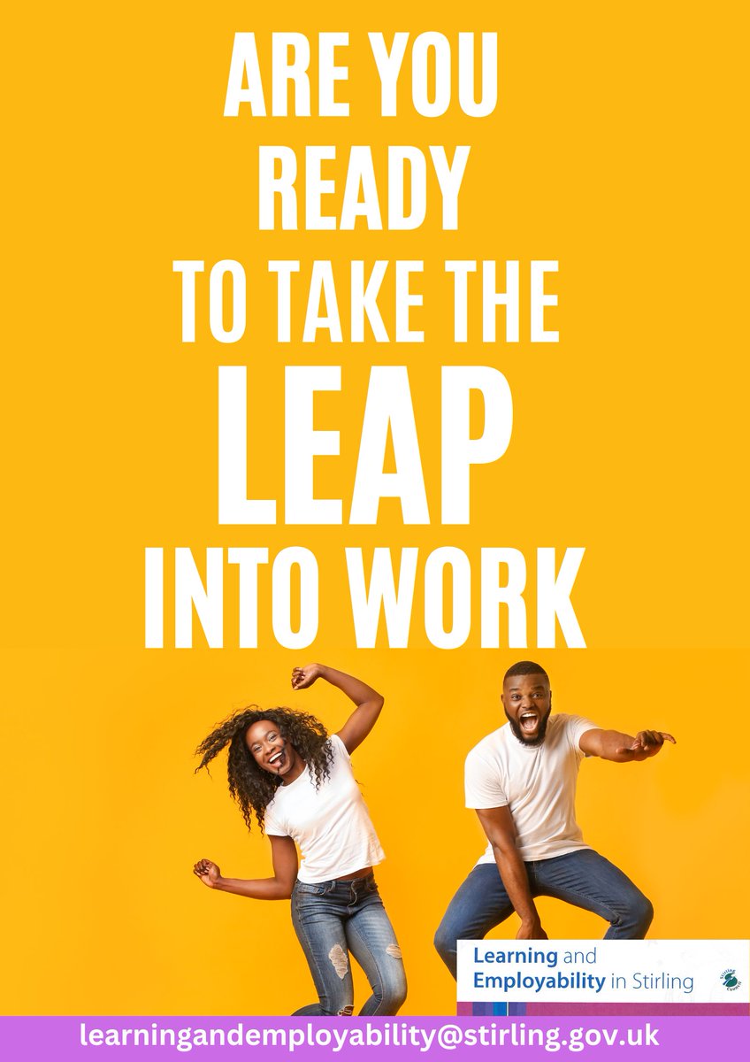 Looking for a job but don't know where to start? 👀 If you or someone you know is unemployed or under-employed then get in touch today to find out how our LEAPS Employability Programme can help you! #SkillsForSuccess #adultlearning #stirling