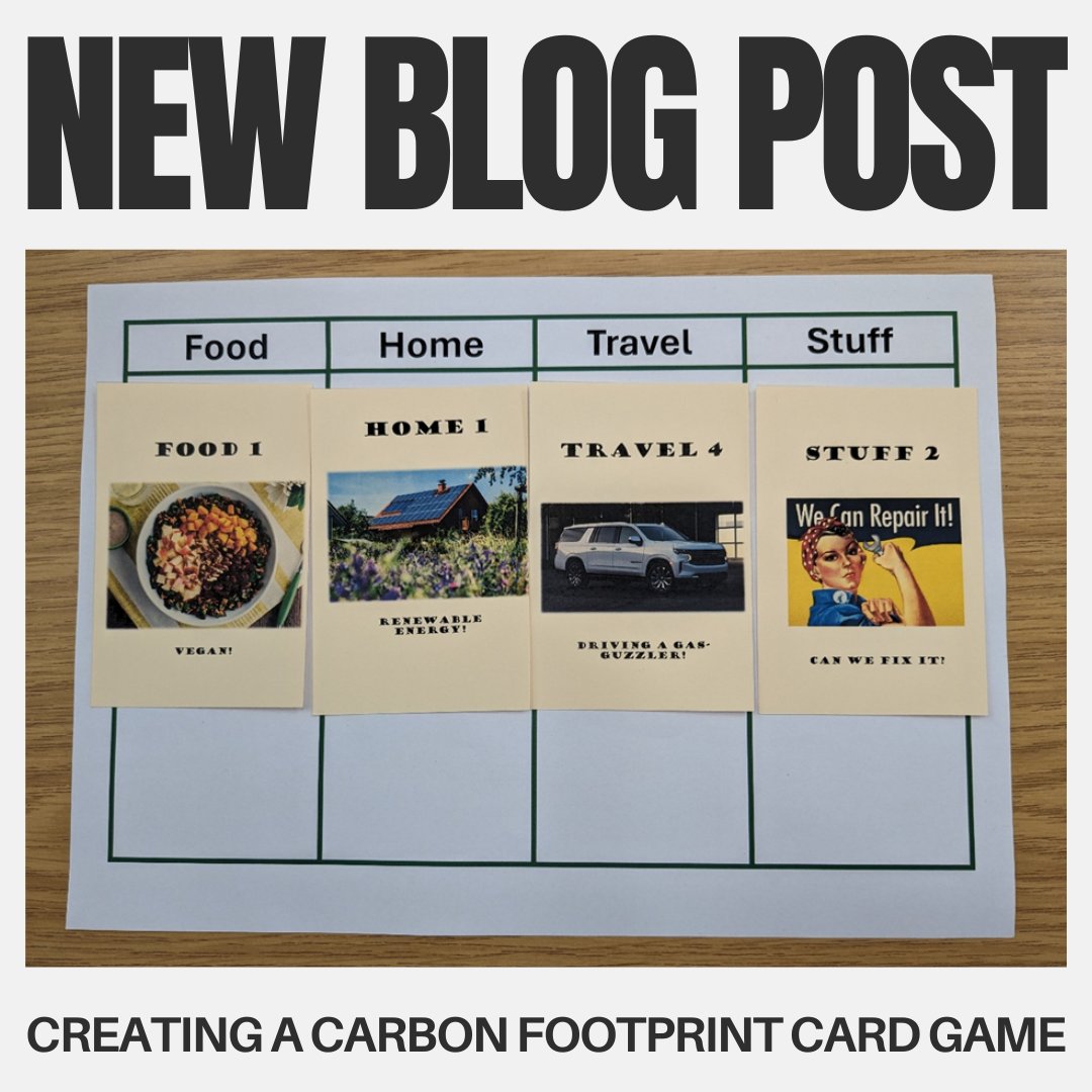 NEW BLOG POST: John explains the process of making his Climate Games Jam-winning Carbon Footprint Card Game! Read it here: blogs.canterbury.ac.uk/sustainability…