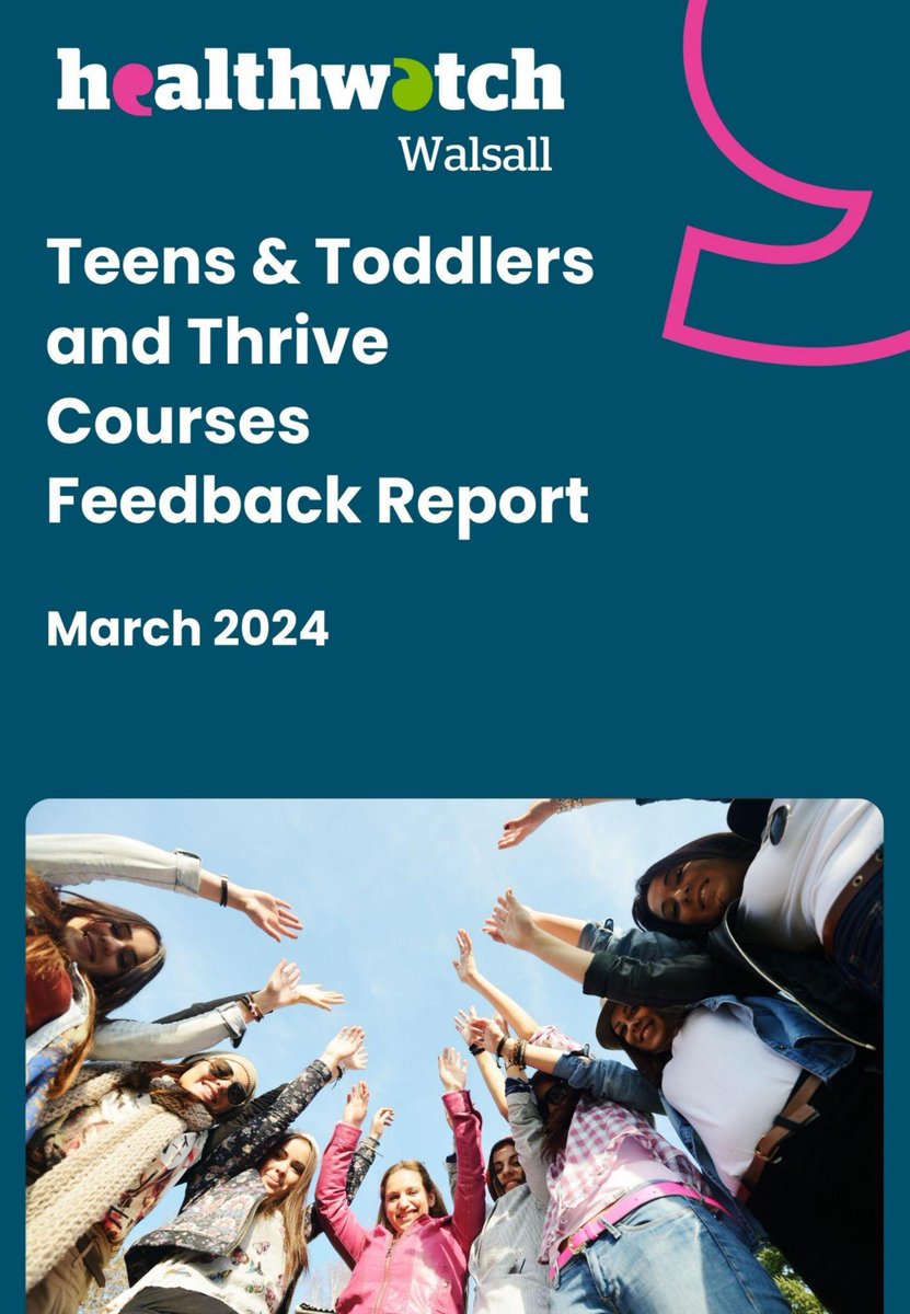 Our latest report is now Available. Teens and Toddlers and Thrive Courses Feedback Report March 2024. Use the link to access Link: tinyurl.com/mwbe4amm #walsall #nhs #report