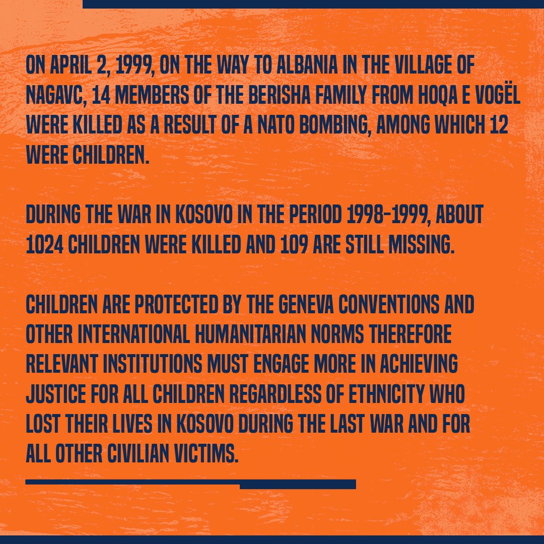 We #remember the civilian victims of the Berisha family from the village of Hoqa e Vogël, 2 April 1999