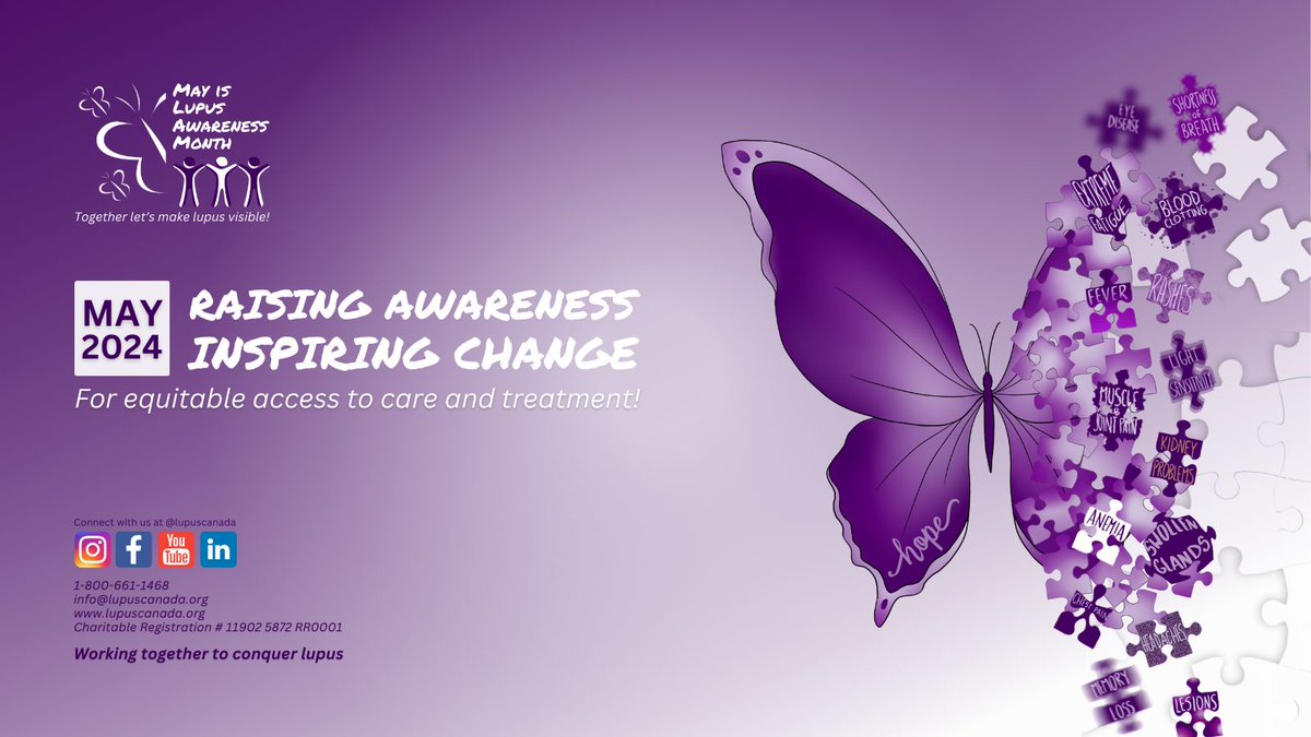 Join us in Raising Awareness and Inspiring Change for equitable access to care and treatment for #lupus! Stay tuned for more updates on our Lupus Awareness Month initiatives and how you can make a difference.