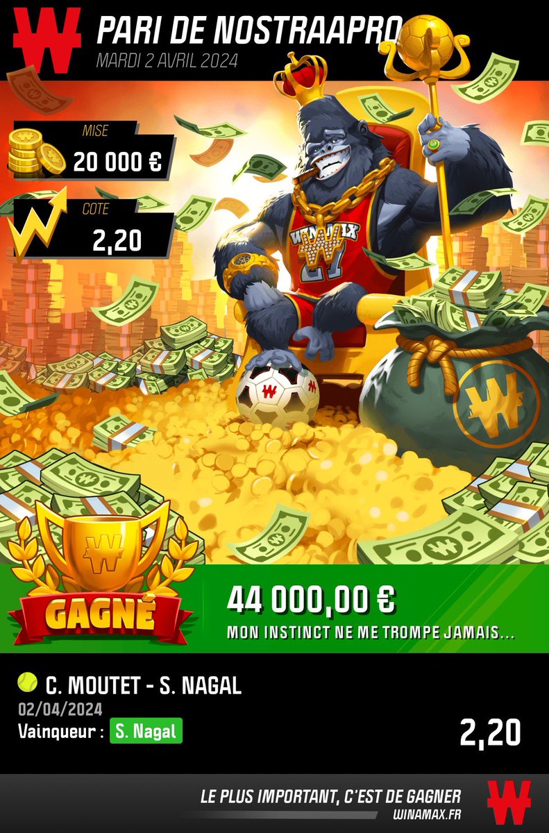 💣 DRING DRING DRINNNG 💣

🔥44 000€🔥

💶 ON ENCAAAAAISSSEEEEE 💶

✅ 2.20 NAGAAAAAAAAL ✅

♻️RT ET JE DONNE UNE PAYSAFCARD

#TEAMPARIEUR