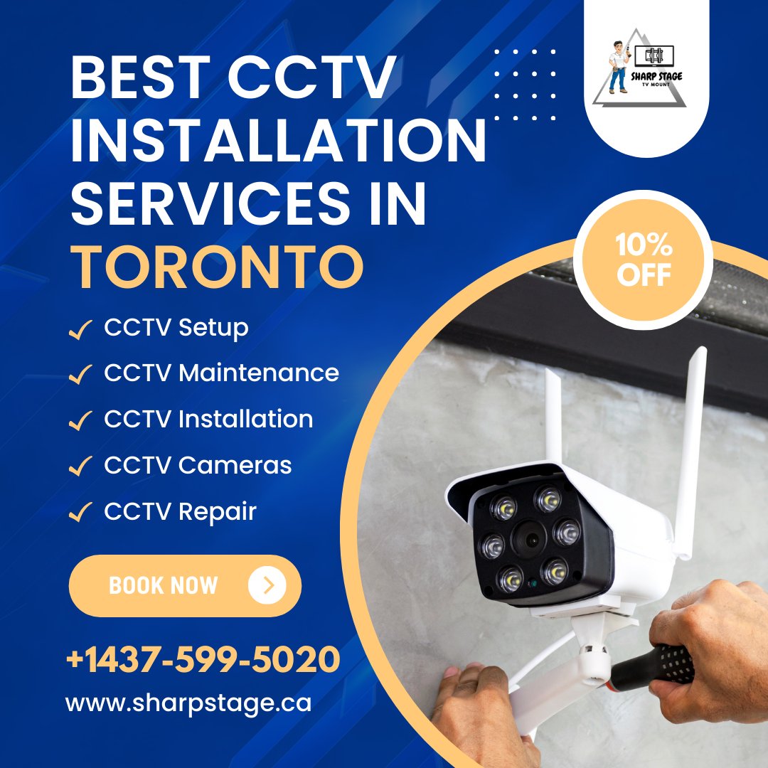 SharpStageca's tweet image. Secure your surroundings with Toronto&apos;s top-notch CCTV installation service by SharpStage! 🎥 Our expert team ensures meticulous setup &amp;amp; cutting-edge technology for your peace of mind. Trusted professionals, custom solutions, timely installation. #SharpStage #CCTV #SafetyFirst