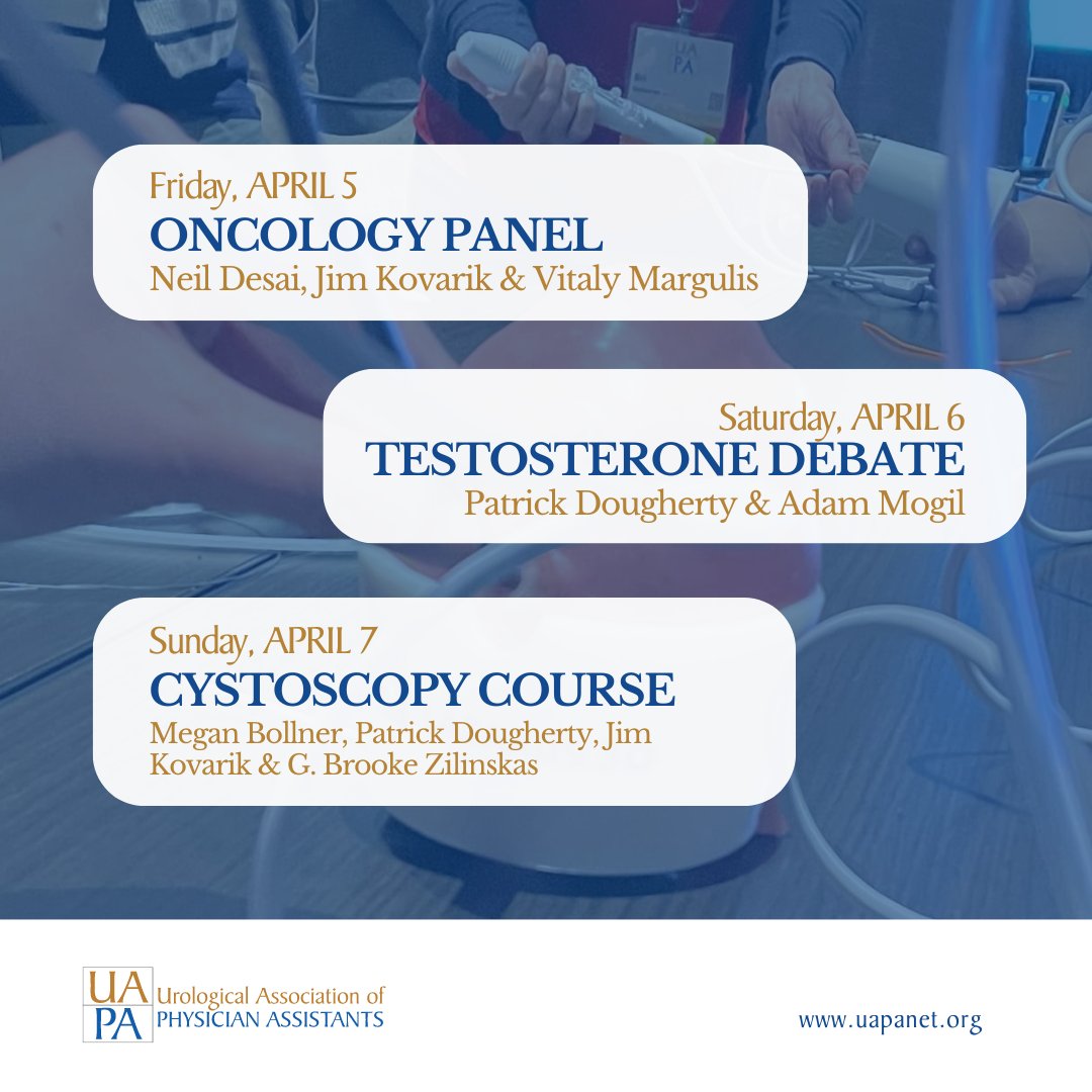 UAPAtweets's tweet photo. Get ready to elevate your urology practice. The UAPA 13th Annual Meeting kicks off in 3 days! Browse key sessions below or visit the website for the full schedule. #UAPA2024 #UAPAMeeting #UrologyPA
https://t.co/BSzgWsYTJ2 https://t.co/11hGTnRXRl