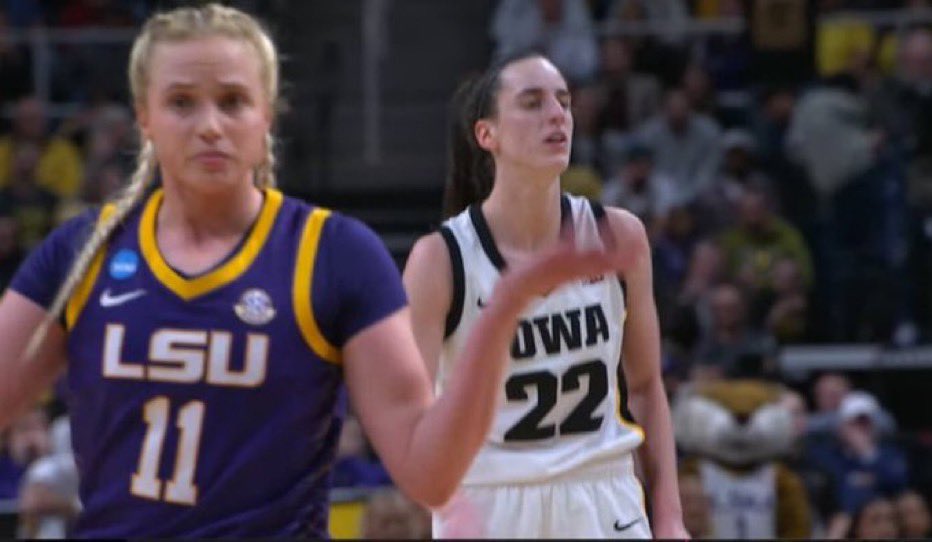 Hailey van lith if LSU shrugs after Caitlin Clark makes another 3 point shot. You guard her.