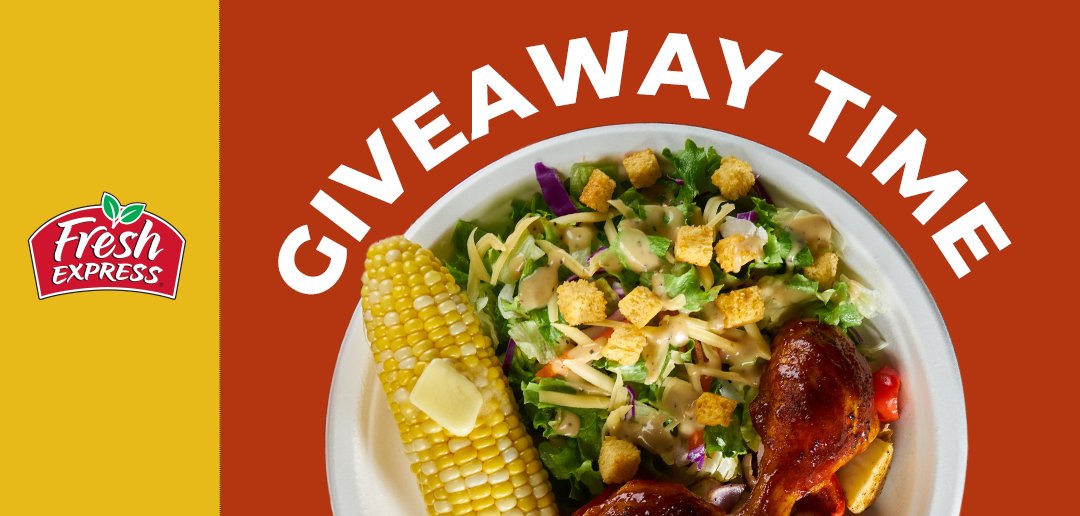 #GIVEAWAY time! We’d love to know, how do you make your salads more filling and satisfying? 1. Answer the question. 2. Follow @FreshUpdates Tag friends who'd love to win. * Ends 4/28 at 23:59 PM Rules: freshexpress.com/social-promoti…