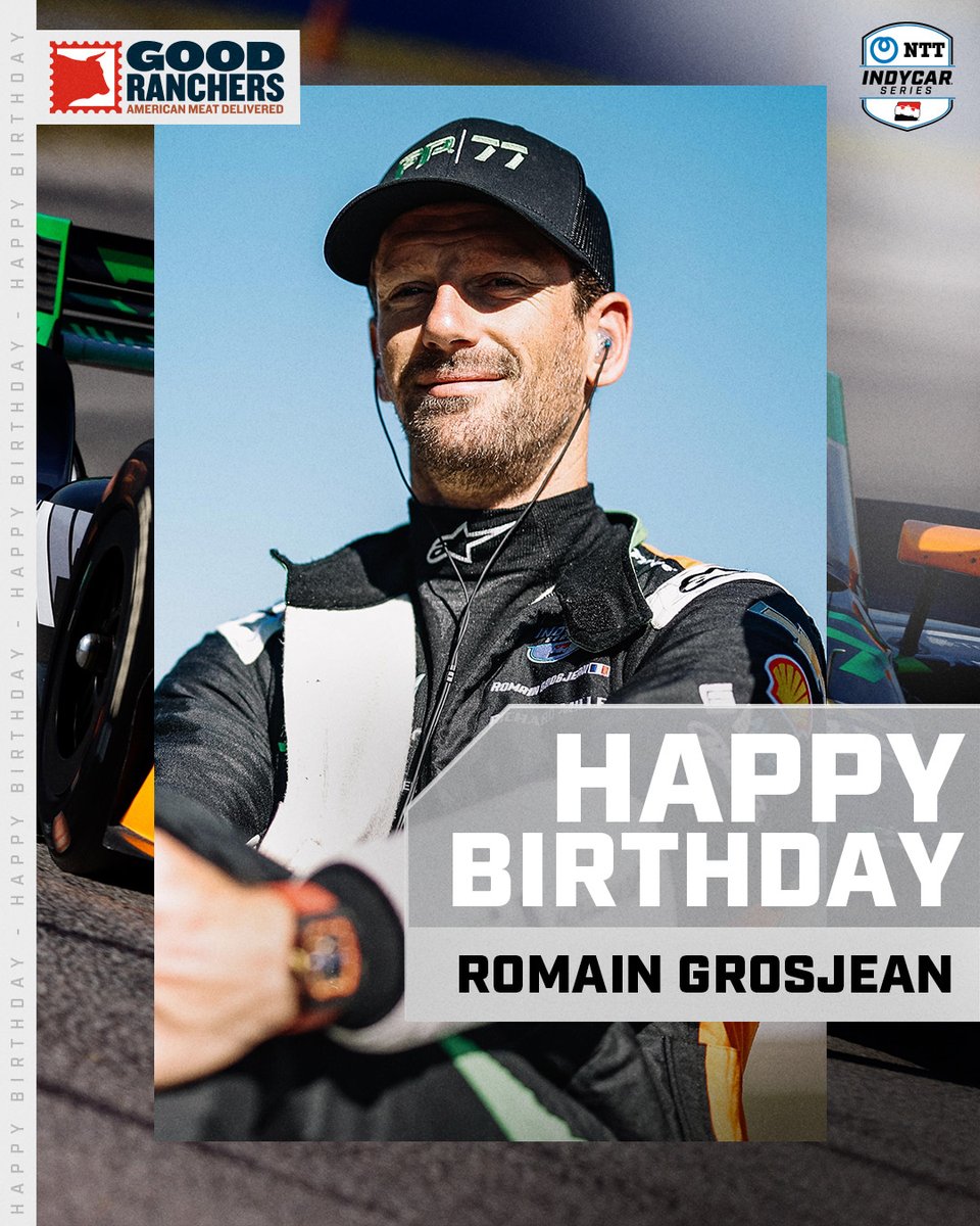 Happy birthday, @RGrosjean! 🎂 #INDYCAR // @juncoshollinger