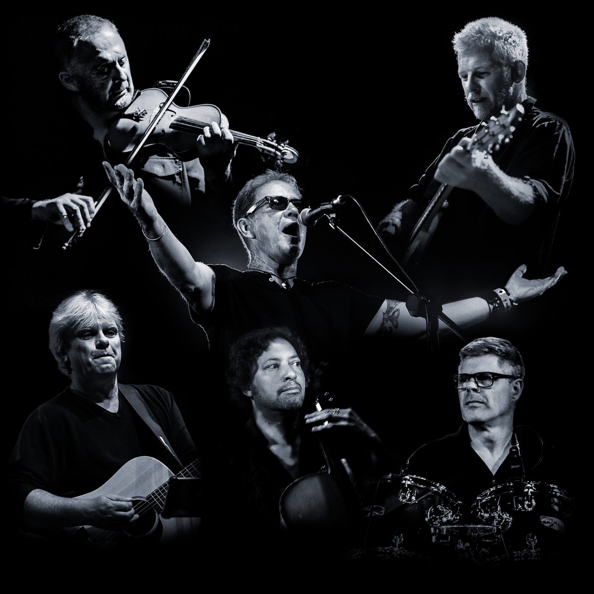 Oysterband returns on 16 Nov! Oysterband's creative heart is still here after 45 yrs: John Jones (vocals, melodeon), Alan Prosser (guitars) & Ian Telfer (violin), with Al Scott on bass, Adrian Oxaal (cello & guitar) & Sean Randle on drums. Book now: ow.ly/IkZu50R6tlc