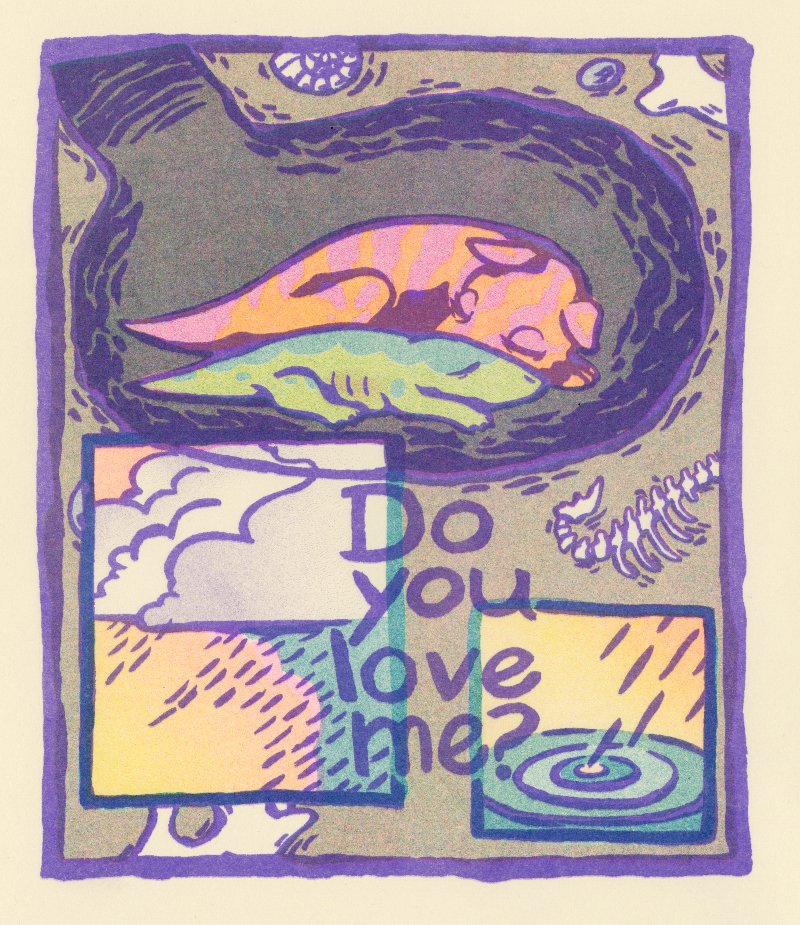 Welcoming @roseberrycomix to our fair lineup! Erin Roseberry is a cartoonist and risograph printer living in NYC. Her work has appeared in anthologies published by Iron Circus and Dirty Diamonds. She usually makes short comics about sad creatures.