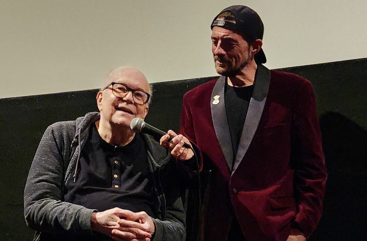 bobhawkdoc's tweet image. Bob Hawk &amp;amp; Kevin Smith (and co-director JJ Garvine) at the  Film Hawk screening at Smodcastle cinemas —- ONE YEAR ago today.