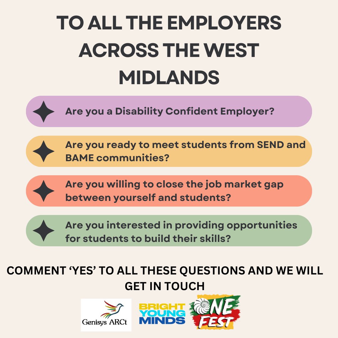 Are you seeking to expand your workforce by employing students of the BAME or SEND Community? Comment below whether this applies to you and we will get in touch!
#InclusiveCareers #DiverseOpportunities #SENDJobFair #BAMECareers #InclusiveHiring #CareerFair2024 #OpportunityForAll