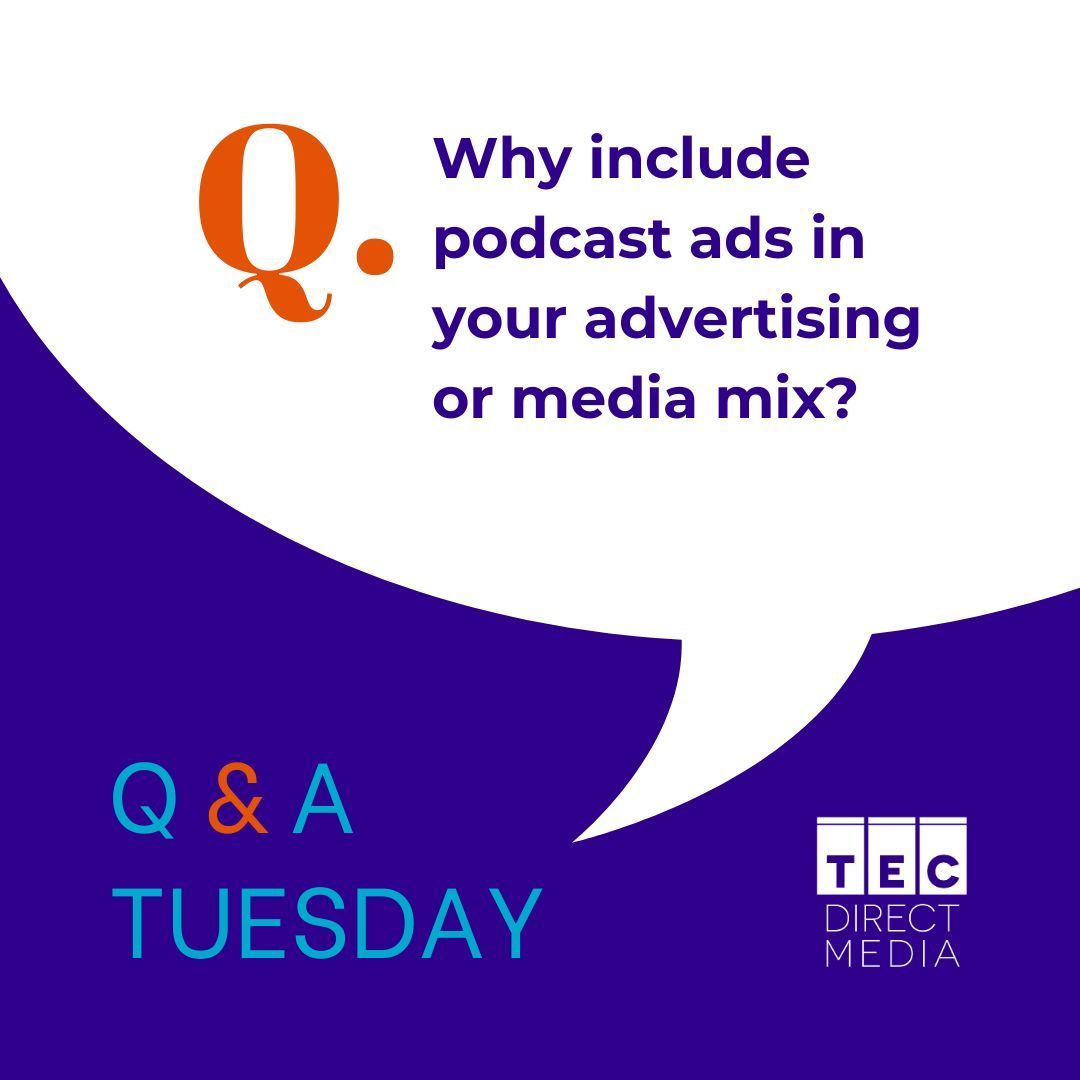 Much like terrestrial radio, podcast advertising can complement other marketing efforts and provide a unique opportunity to reach and engage with a targeted audience in a meaningful way. 
tec-direct.com/podcast-ads-im…
#podcastadvertising #mediabuying #mediaplanning #QATuesday