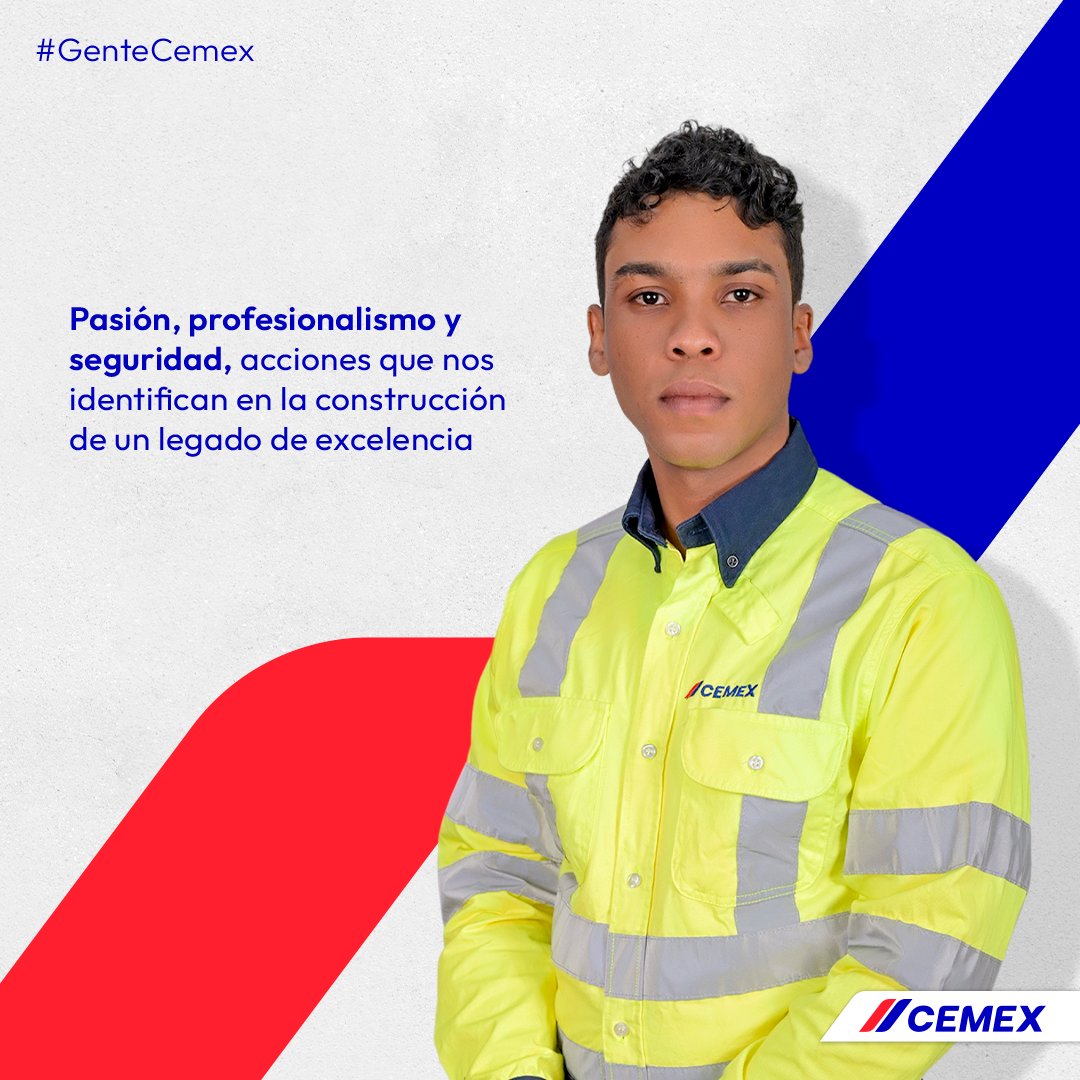 Nuestra #GenteCemex está comprometida con la excelencia, trabaja con pasión, profesionalismo y máxima seguridad en cada tarea. 💼💪 #CemexDominicana
