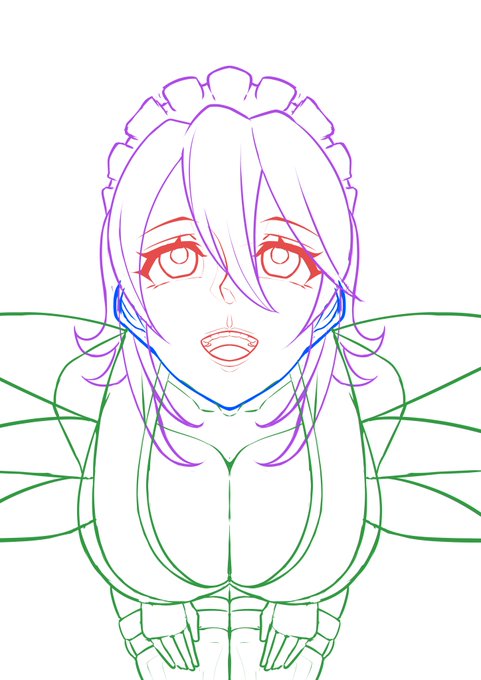 取り敢えずラフ出来たので明日線画なんですけど、
お目々をどっちにするか迷ってます。
一枚目だとしっかりこっちを見てるので構図的にリアリティあるんですが、二枚目の方が目(瞳孔)がしっかり見えるので可愛いって感じ。皆はどっちが良いんですかねェ? 