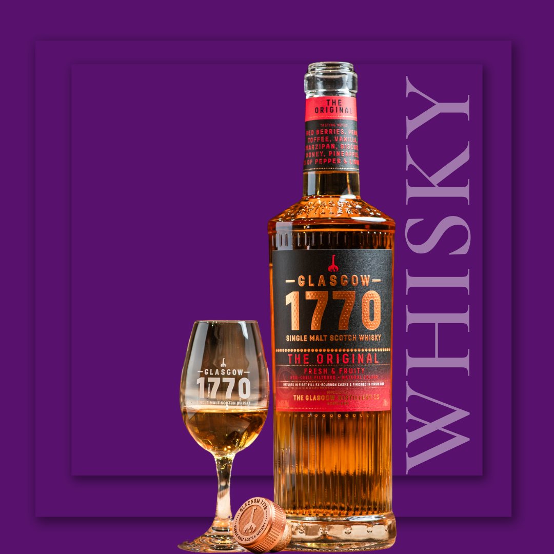 Elevate your whisky choices with this classic from @Glasgow1770distillery  A fresh and fruity single malt, which successfully ignited the rise of a new whisky era in Glasgow.  #WhiskyRevolution #Glasgow1770 #WhiskiesOfScotland #RobertGraham1874