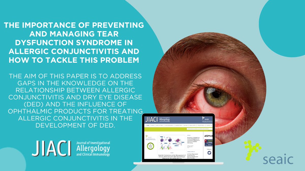 📢Alergólog@s, os traemos el artículo 'La importancia de prevenir y tratar el síndrome de disfunción lagrimal en la conjuntivitis alérgica y cómo abordar este problema' publicado en el JIACI. ¡No te lo pierdas!  Descárgalo 👉🏼🔎 pmsl.es/md   #AllergicConjunctivitis