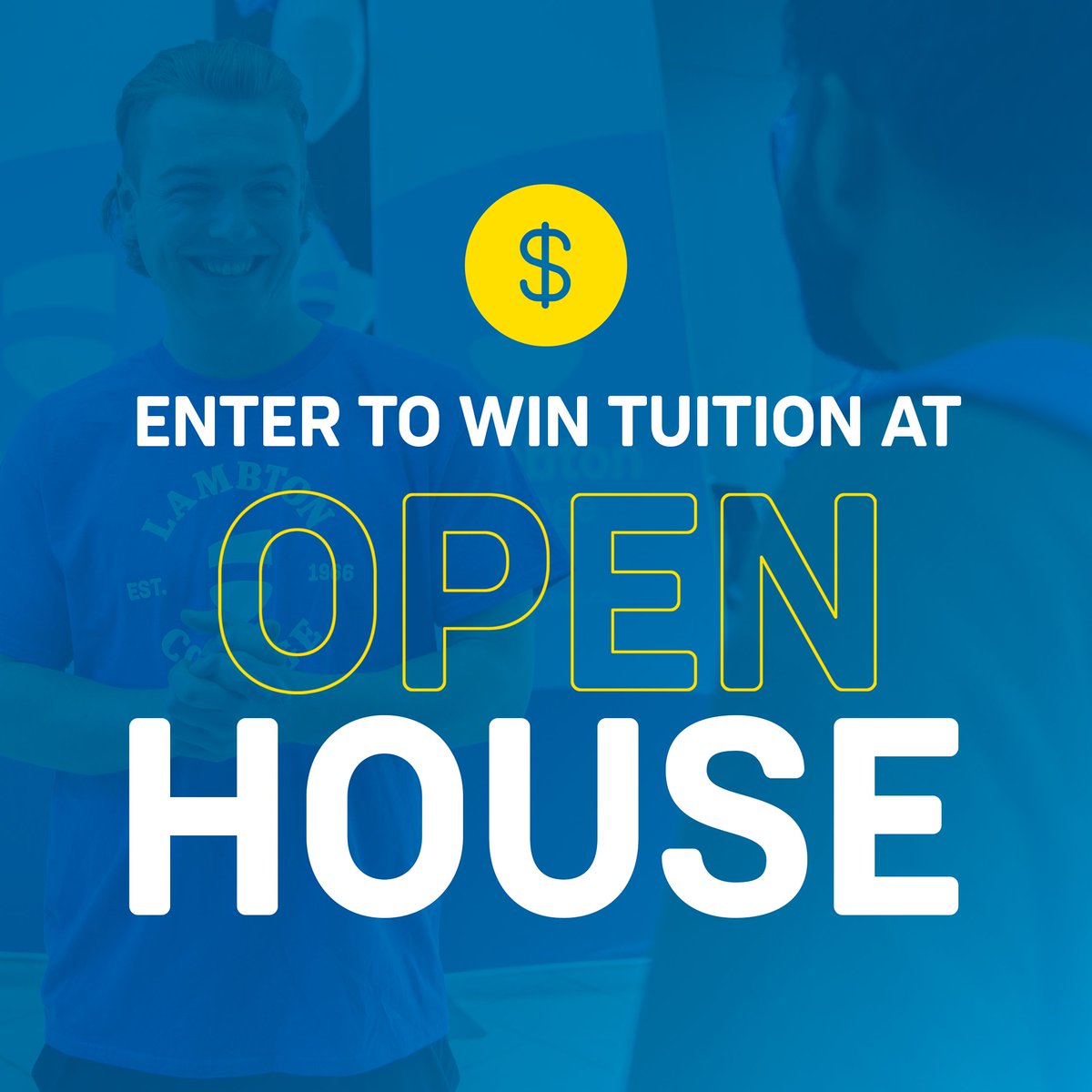 🌟Want to win big? Join us at Lambton College's Open House on Saturday, April 6, 2024, from 10 a.m. to 1 p.m.🏫 Attendees have the chance to WIN FREE TUITION - that's $2,800 towards your first-year fees, along with other amazing prizes up for grabs! ow.ly/FhQW50R4qce