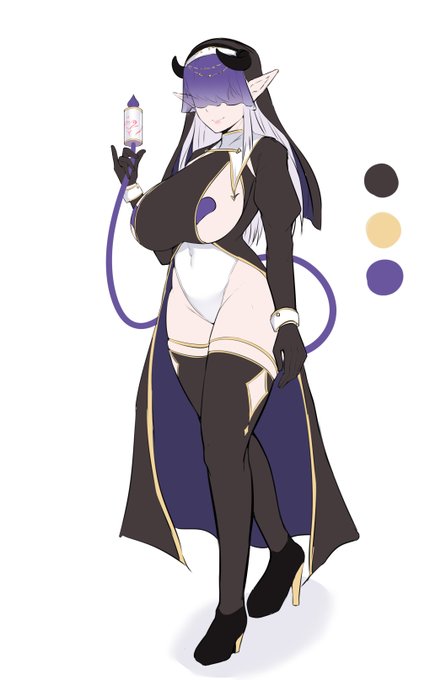 オリジナル淫魔のデザイン考えてたらいい感じになってきた!!音声作品とかでいそうっ!
#うちの子 