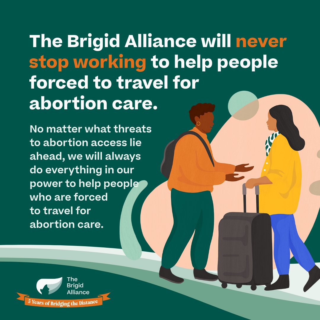 Florida is seeing dueling efforts to both ban abortion and enshrine the right to abortion into the State Constitution. In 2023 @BrigidAlliance helped 195 Floridians travel out of state for abortion care. Brigid is ready to double down on support for abortion seekers everywhere💚