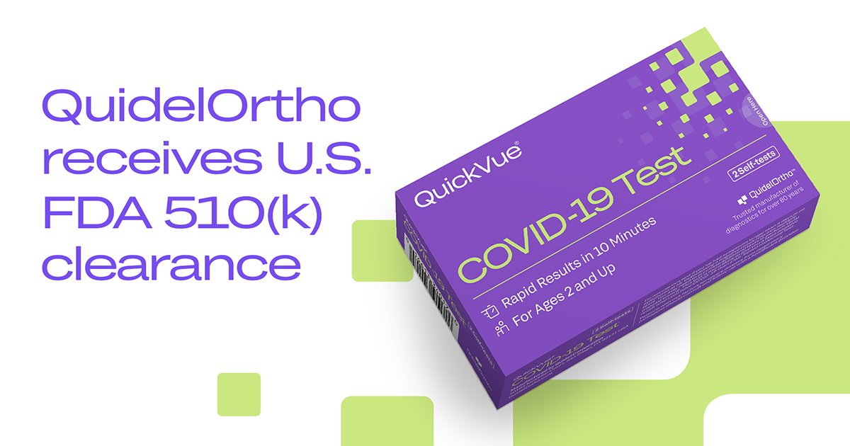 We’ve received 510(k) clearance for our QuickVue COVID-19 test, helping ensure continued testing capabilities now and after EUA expiration. businesswire.com/news/home/2024… #QuidelOrtho 

quickvueathome.com quidelortho.com
