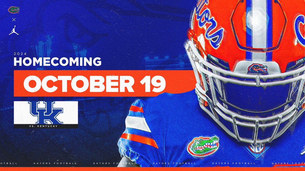 Homecoming in The Swamp! 🗓️ Oct. 19th vs. Kentucky floridagators.com/news/2024/4/3/… #GoGators | #jOURney