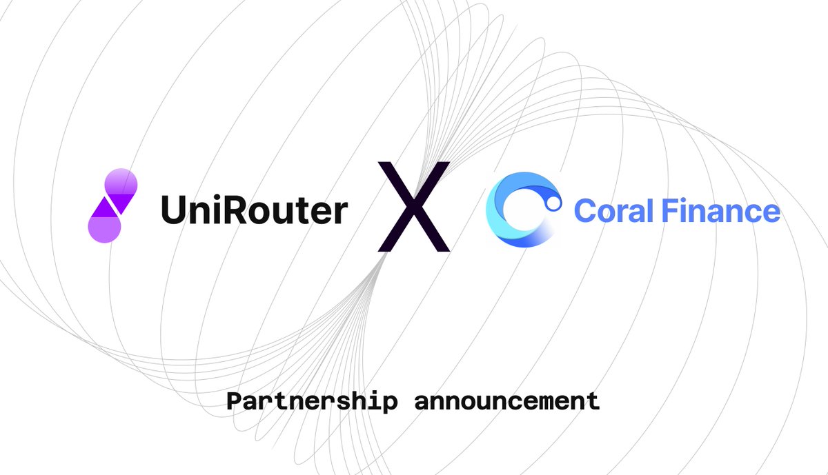 🌊 UniRouter is thrilled to announce a partnership with @Coral_Finance! 🚀 Together, we're bringing leveraged yield trading and non-inflationary liquidity solutions to #Bitcoin Layer 2. Dive into premium trading with tokens and explore new depths of market liquidity and capital…
