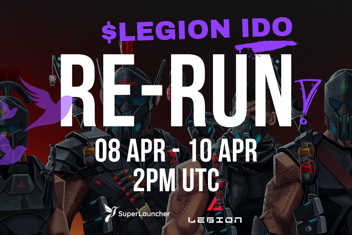 You asked. We delivered. Now show up. 💜 @Legion_Ventures IDO is back on @zksync. 🟪 superlauncher.io/v5/55/details Set your reminders: 08 April, 2PM UTC to 10 April, 2PM UTC. Stake more $LAUNCH to get: 🟣 Extra allocation 🟣 Insurance coverage 🟣 Priority fills $LEGION