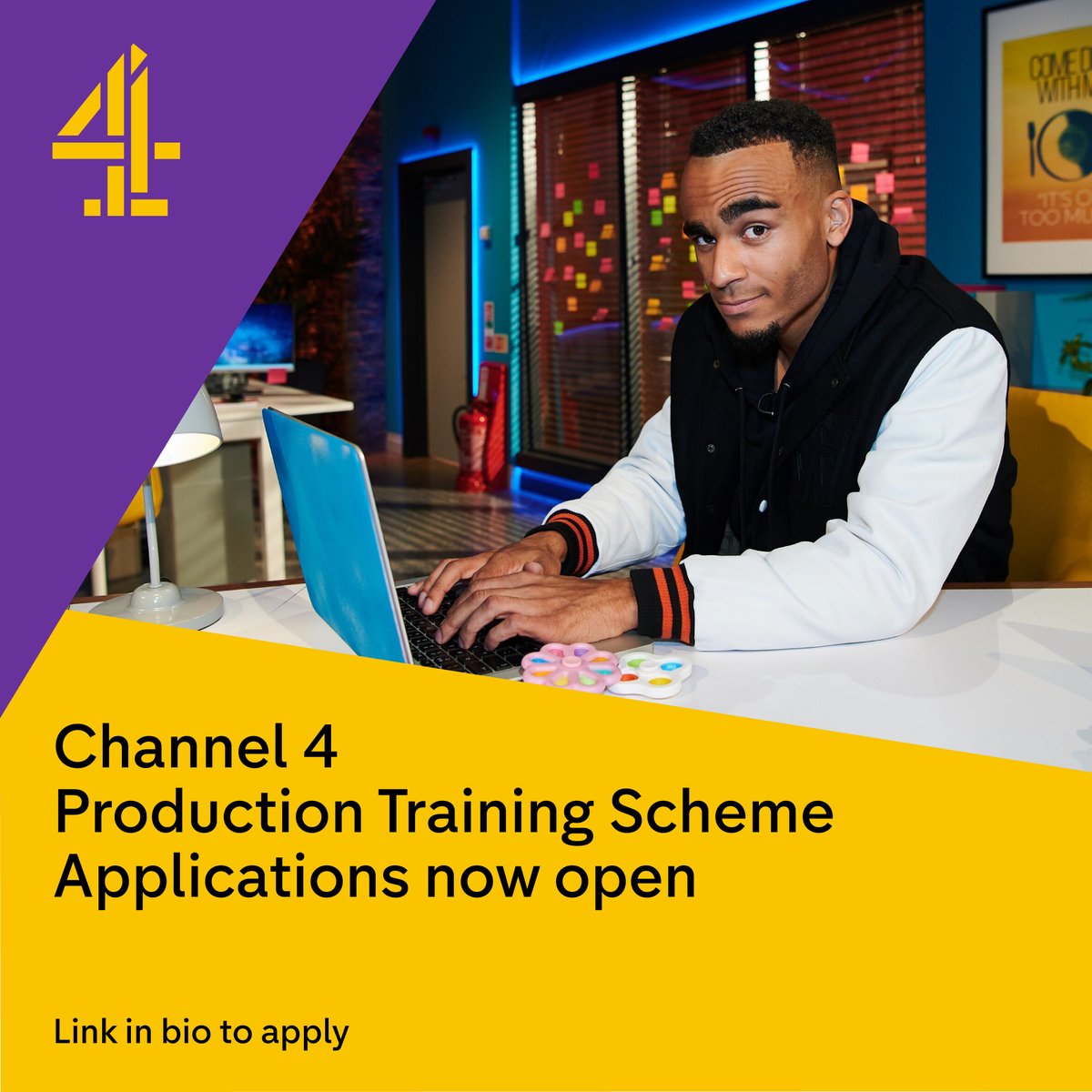 📣 Reminder: Applications for the Production Training Scheme are OPEN and we're hosting a webinar TOMORROW at 1pm where you can learn more about the scheme! ⏰ There's still time to sign up to our Q&A to hear from former trainees and get answers to all of your questions.