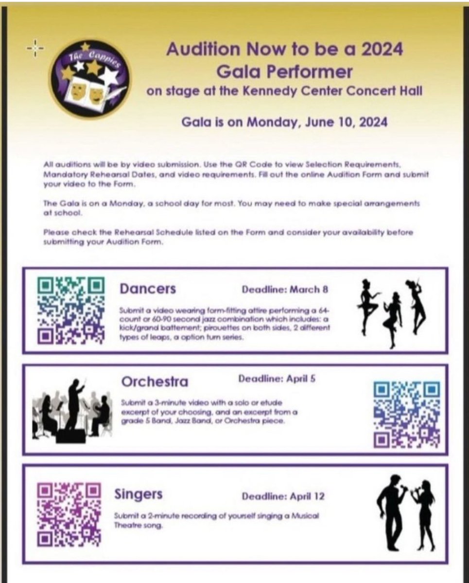 Last call for Cappies Orchestra and Singer auditions!!!