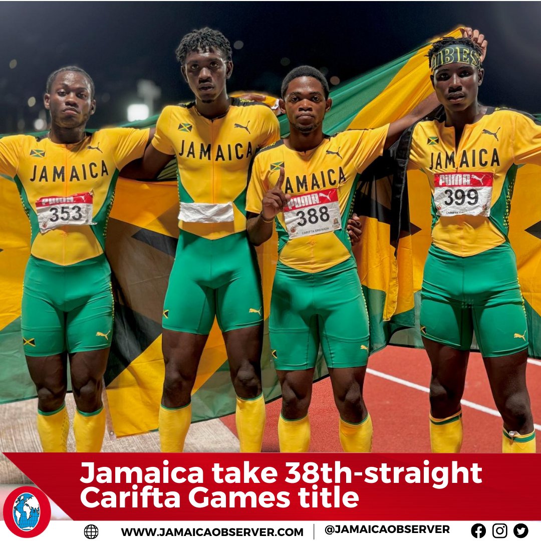 Jamaica’s young track and field ambassadors marched to a 38th-straight and 46th Carifta Games title after dominating the final day of the regional three-day championships at the Kirani James Athletics Stadium in St Georges, Grenada, on Monday.jamaicaobserver.com/2024/04/02/jam…