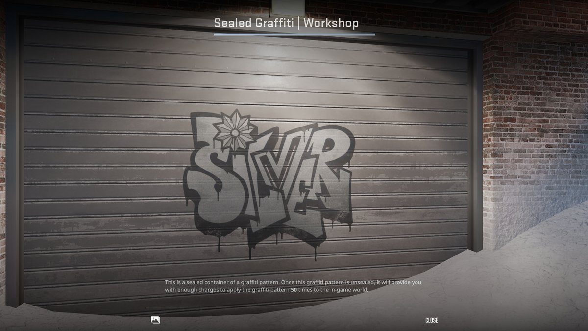 Spray | Silver

CS2 submissions especially 4 <a href="/CounterStrike/">CS2</a> w/ <a href="/Frog1et/">🐸FROG</a> 

Silvers are cool, so make sure everyone knows who is the coolest player on the server!

We hope you like it. Chrome effect is made up using Substance Painter

link - steamcommunity.com/sharedfiles/fi…