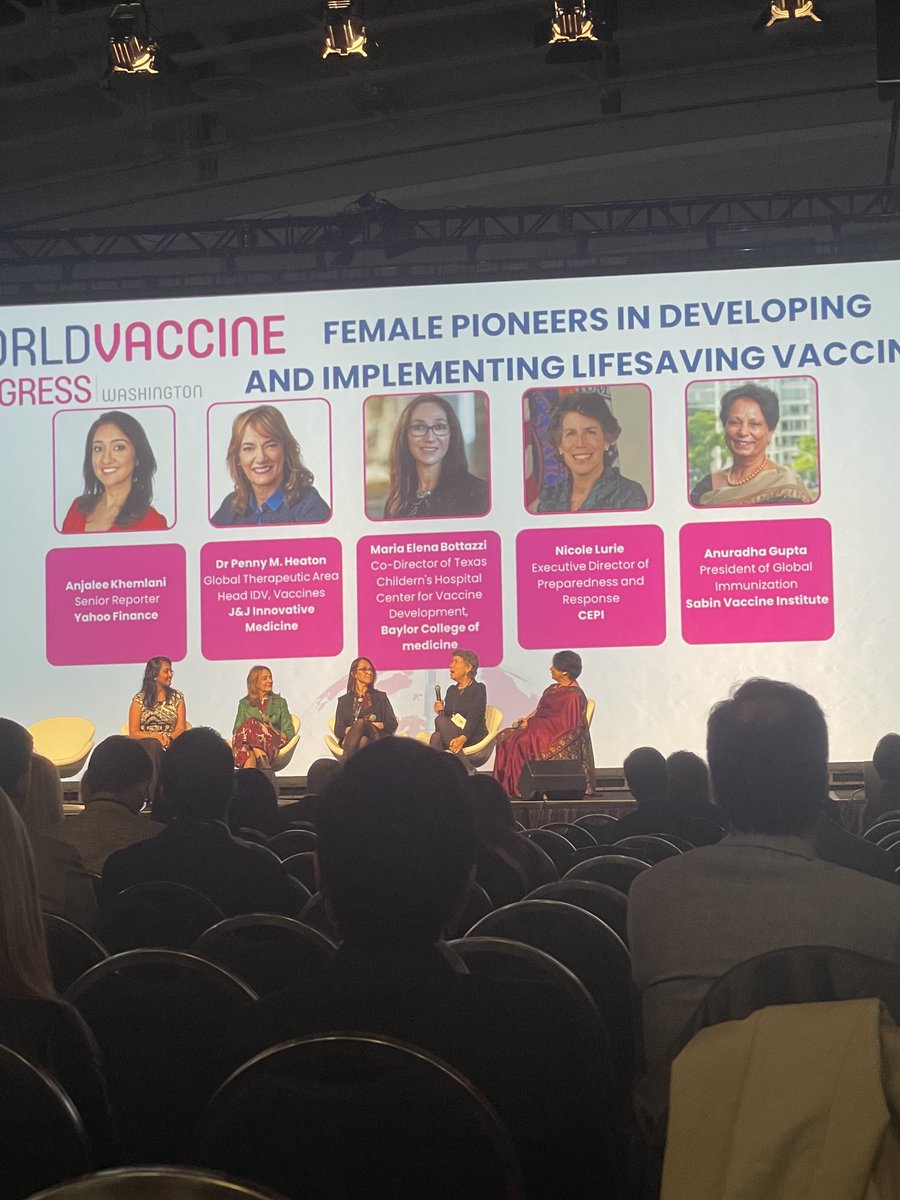 Terrific panel this morning ⁦@vaccinenation⁩ World Vaccine Congress with ⁦@AnjKhem⁩ ⁦@YahooFinance⁩, and Drs. ⁦@mebottazzi⁩ ⁦@TexasChildrens⁩, Penny Heaton ⁦@JNJNews⁩, Nicole Lurie ⁦@CEPIvaccines⁩, Anuradha Gupta ⁦@sabinvaccine⁩