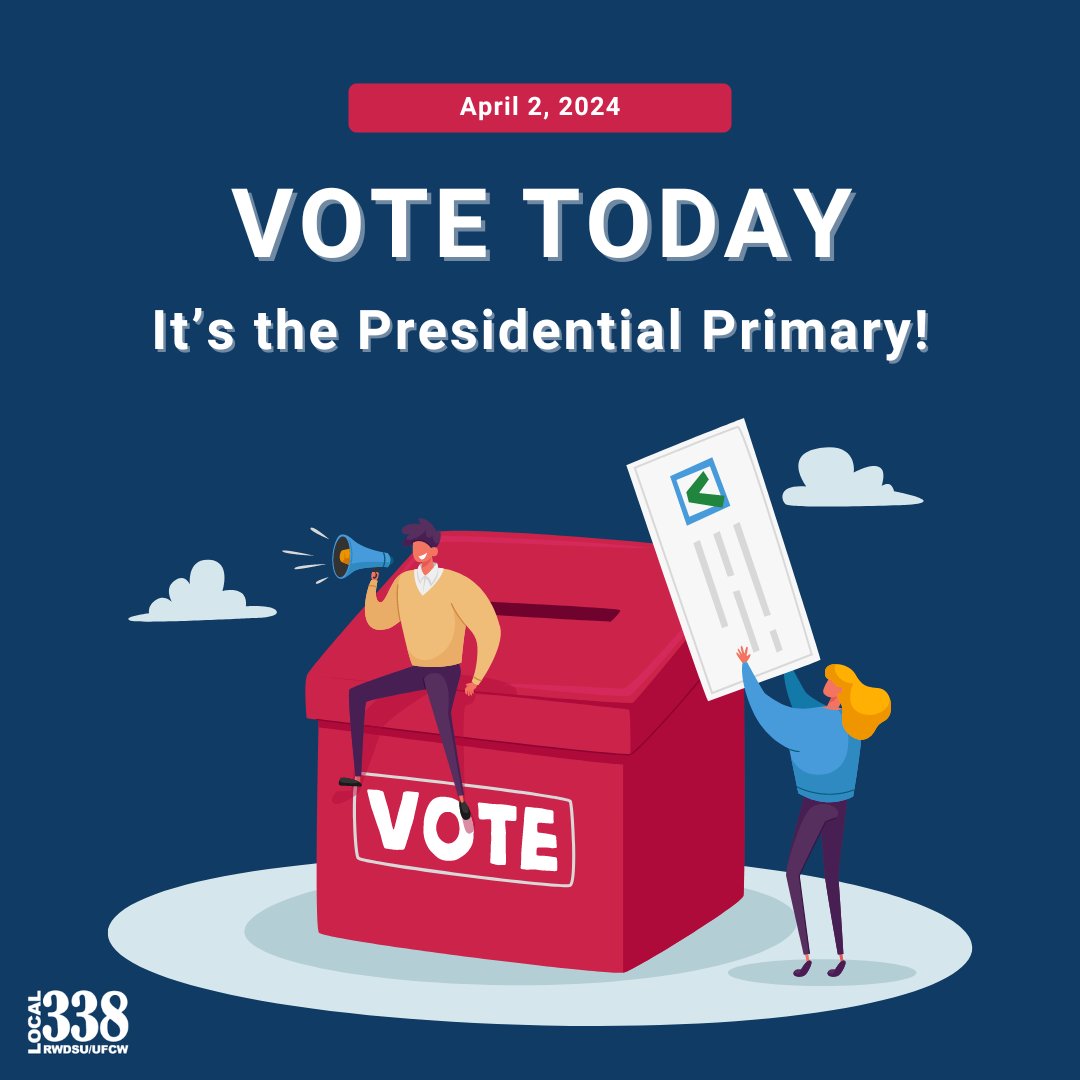 Today is New York's Presidential Primary! Polls will remain open until 9PM. 🗳Please note: you must be a registered voter of a political party to vote in that party's primary. To find your polling place, visit: voterlookup.elections.ny.gov
